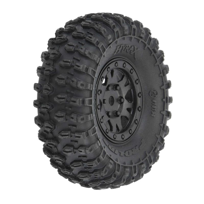 ProLine 1/24 Hyrax F/R 1.0 In Trs Mountd 7mm Blk